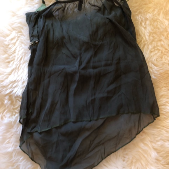 Olive Green tank top with beaded detailing - Picture 3 of 3